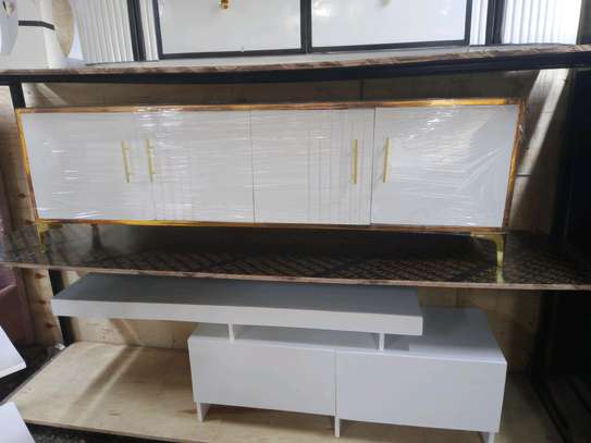 TV stand made by hand wood image 1