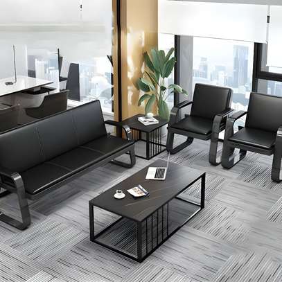 Office Sofa : Reception Metallic 5 -Seater Sofa image 1