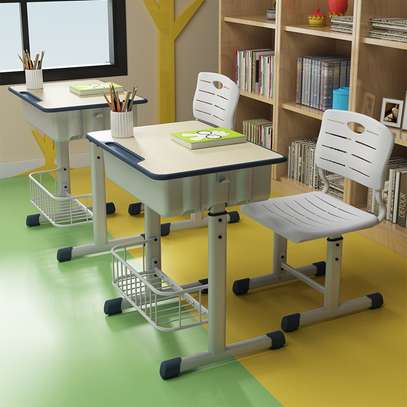 Kids Furniture; Adjustable Height Kids Desk and Chair image 2