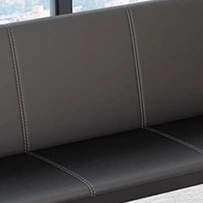 5 Seater Leather Sofa With Metallic Frame image 2