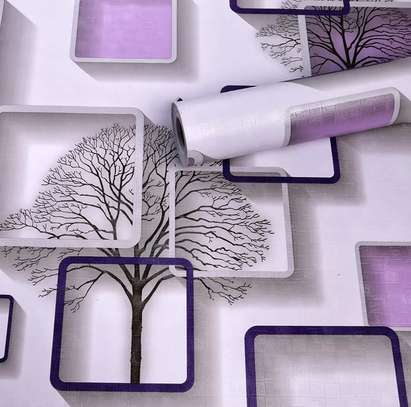purple 3d self adhesive wallpaper image 1