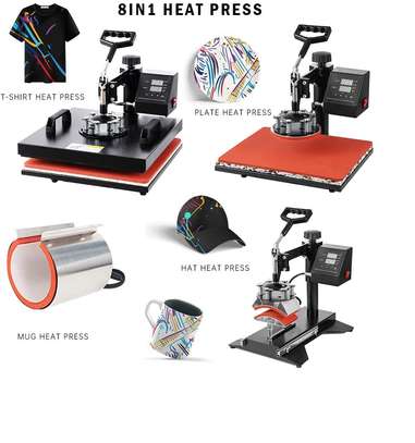 8-in-1 Digital Heat Press Transfer Sublimation Machine image 1