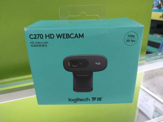 Logitech C270 HD Webcam, 720p Video with Built-in Mic image 1