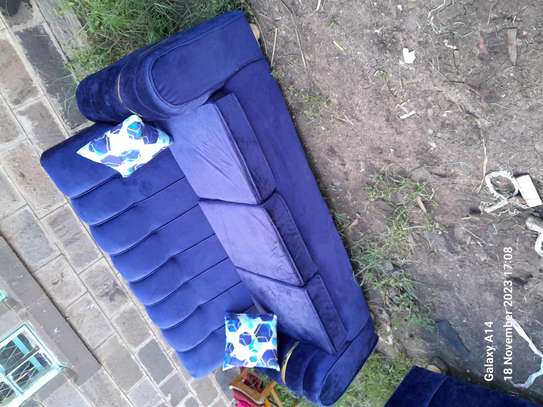 Affordable blue 3seater sofa set on sell image 3
