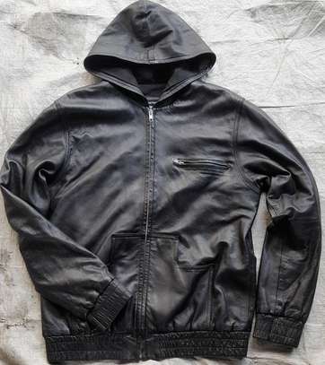 Genuine leather gent's biker jacket image 2
