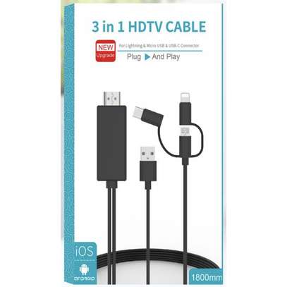 3 in1 HDTV Plug and play Converter For Lightning, Micro, and Type-C image 1