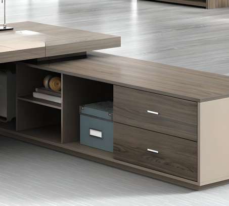 Office Desk : 1.6M L-Shaped CEO Executive Office Desk image 4