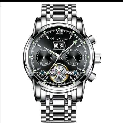 POEDAGAR Men Luxury Mechanical Waterproof Wristwatch image 5