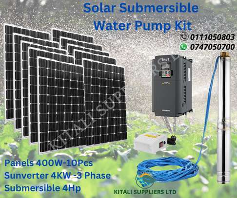 Solar submersible 4Hp water pump Kit image 1