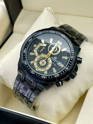 Edifice Casio Original WR 100M Men  Metal Wrist Watch image 1