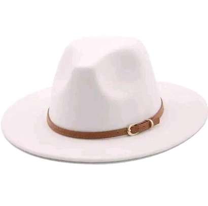 White Fedora hats image 1
