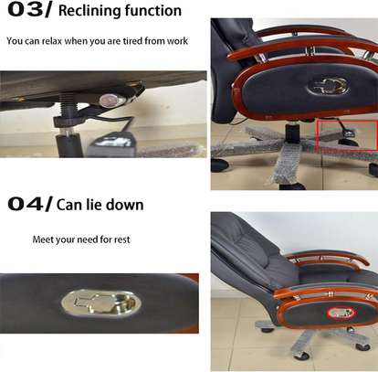 Office Seat: Comfortable Long Sitting Reclining Office Seat image 3