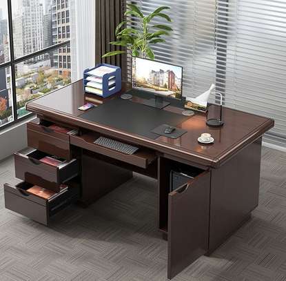 Office Desk: 1200MM Dark Mahogany Work Desk image 1