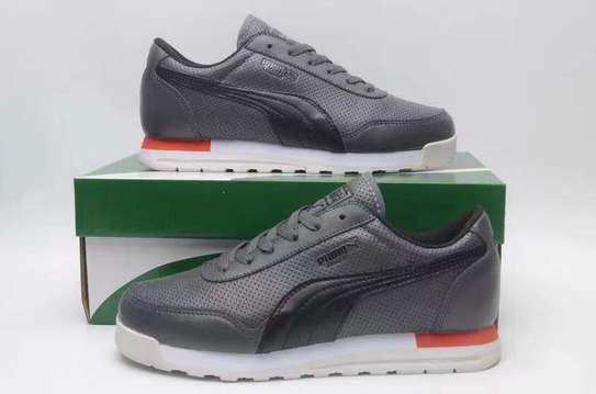 Grey/ Black White Puma Jogger  Sneakers Blue Sports Shoe image 2