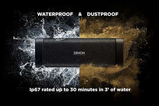 Denon DSB-150BT Envaya Portable Bluetooth 7.4” Speaker (Black) - Lightweight, Waterproof & Dustproof | Up to 11 Hours of Battery Life | Hands-Free Phone Calling | Voice Compatibility with Siri image 4
