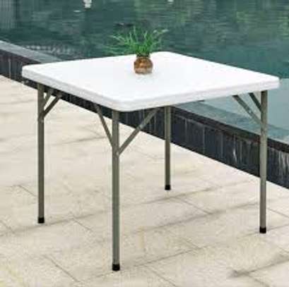 Square Plastic Portable Indoor Outdoor Dining Table image 2