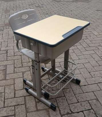 Adjustable Student Desk & Chair Set with Storage Shelf image 5