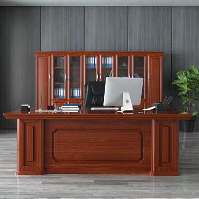 Office Desk: Large Executive Desk With Dual Side Cabinets image 3