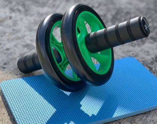 Exercise roller with mat image 3