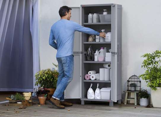 Keter White & Gray Storage Cabinet image 13