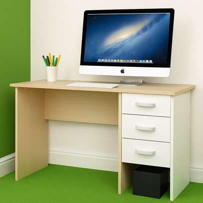Office Desk: Home Office Study Desk With 3 Lockable Drawers image 2