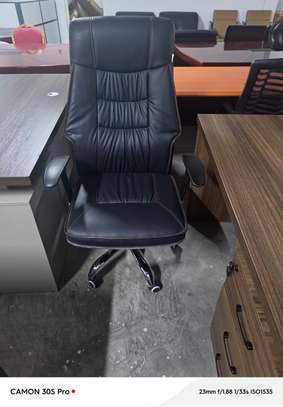 Office Chair; Generic Orthopedic Leather Office Chair image 13