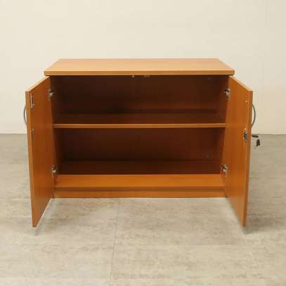 2-Door Cherry Wood Storage Cabinet image 3