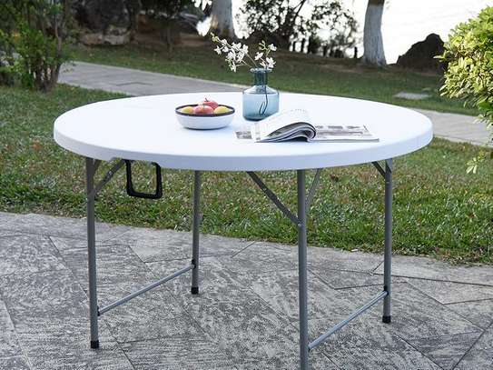 Round White Wedding Event Dining Table image 4