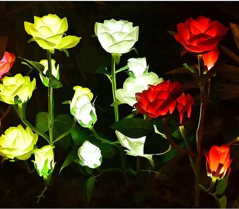 7 Heads Solar LED Rose Flower Outdoor Lights image 4