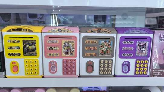 Finger print electronic piggy home bank with music image 1