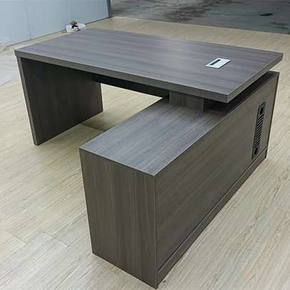 Office Desk; 180cm Gray Modern Executive Office Desk image 3