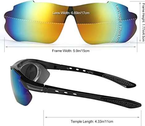 Sunglasses 3 or 5 Interchangeable Lenses,Mens Womens image 3