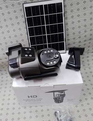 Wireless Wifi Dual Lens Ubox CCTV Outdoor Solar Camera image 2