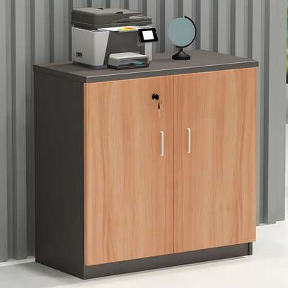 Filing cabinet: 2-door wooden file cabinet image 1