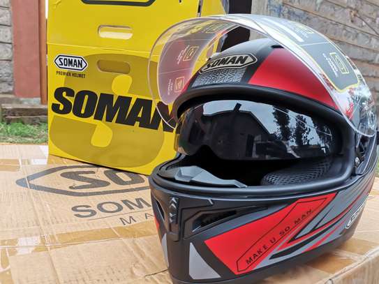 Certified Soman Motorcycle Helmet image 1