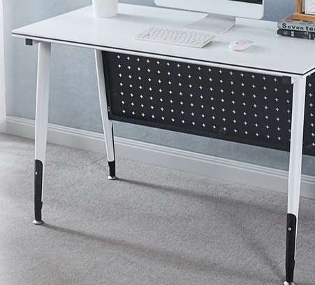 Office Table: White Simple Design Training Office Table image 4