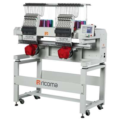 Automatic 2Head Embroidery Machine for Shoes Socks image 1