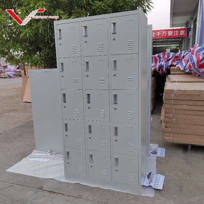 OFFICE CABINET: 15 Locker White Office Cabinet image 5