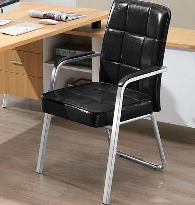Office Chair : Executive Black Guest Office Chair image 8