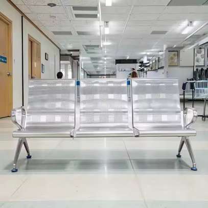 Office Bench: Public Waiting Room Chairs 3 Seater image 1