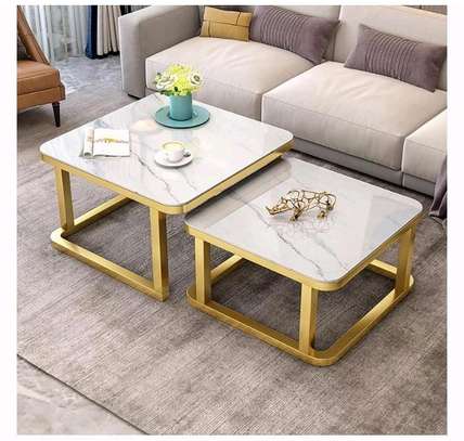*2 in 1  square  tempered glass nesting Tables image 2