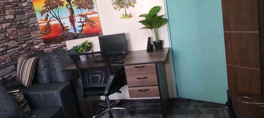 1.2 mtrs office desk plus low Secretariat office chair image 2
