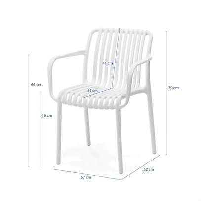 Heavy Duty Plastic Armrests Home Chair image 5