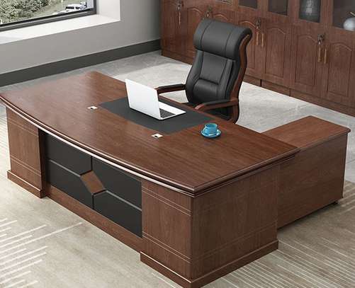 Luxury Wooden Office Furniture Set – Long Executive Desk image 6