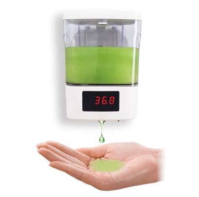 Automatic Sanitizer Dispenser With Themometer image 1