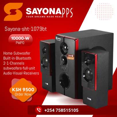 Sayona SHT 1079BT - 2.1 CH Subwoofer, 10,000W- Black image 1