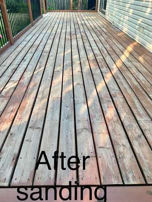 Decking sanding services&wooden porches& lawns image 1