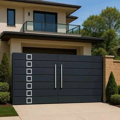 Executive heavy steel modern gates with Top security image 9