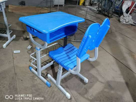 Kids Steel-Plastic Adjustable Desk and Chair image 2