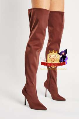 Brown Thigh High Boots From UK image 1